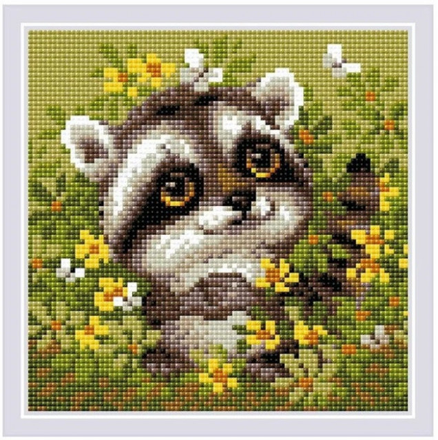 Алмазная мозаика 10*15см "Енотик"