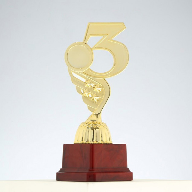 Кубок "3 место", зол., подставка пластик, 17 × 6.5 × 4 см   9866428