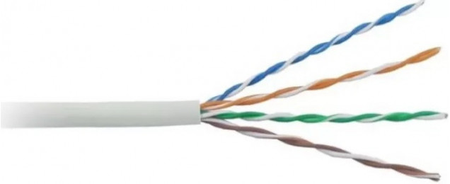Кабель витая пара UTP cat5E (4 пары) неэкранированная, одножильная (001-112002/ 010335) RIPO Серый; ССА4*2*0,50; 24AWG; PVC5,1 (305м в бухте)
