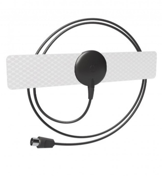 Антен ком. 33dB актив. BAS-5110-5V WHITE/BLACK  РЭМО ДMB/DVB-T2; питание 5V от ресивера; с кабелем 1.2м