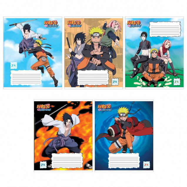 Тетрадь 24 л., линия А5 "Naruto"