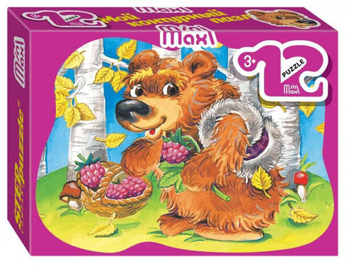 Пазлы 12 "Медвежонок" (Mini-maxi)