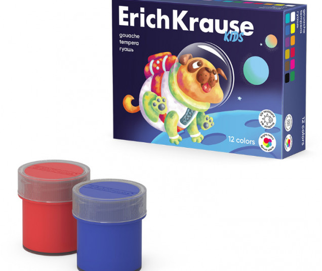 Гуашь 12цв по 20мл "Kids Space Animals" УФ защита карт упак
ERICH KRAUSE 61410