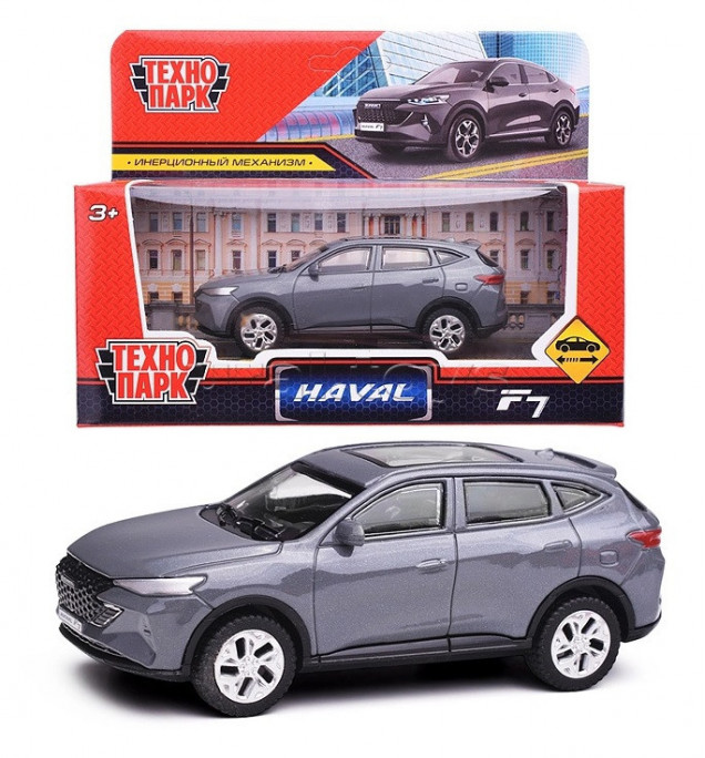 Машина металл Haval f7 10,5 см, (серый) инерц., в коробке