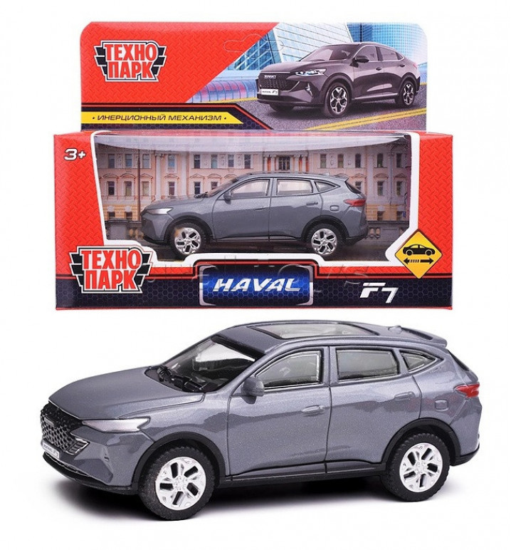 Машина металл Haval f7 10,5 см, (серый) инерц., в коробке