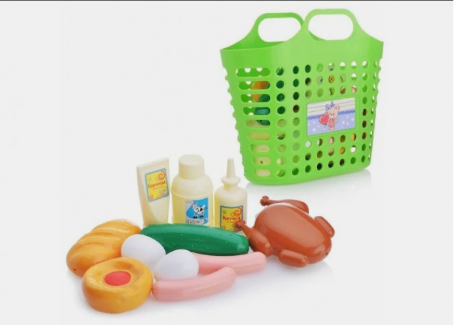 Игровой набор СТРОМ "Продуктовая корзинка" 12 предметов