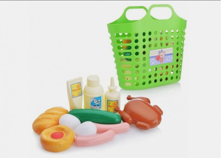 Игровой набор СТРОМ "Продуктовая корзинка" 12 предметов