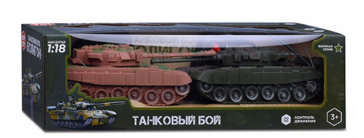 Танковый бой BT0018 "Военная стратегия" на р/у, ( без световых эффектов) 27 MHz в коробке (10702070/150524/3173415, Китай )