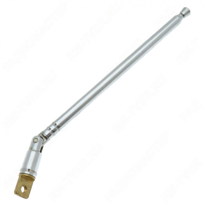 Антенна телескопическая 110мм AST-18, d=5.00mm, колено
