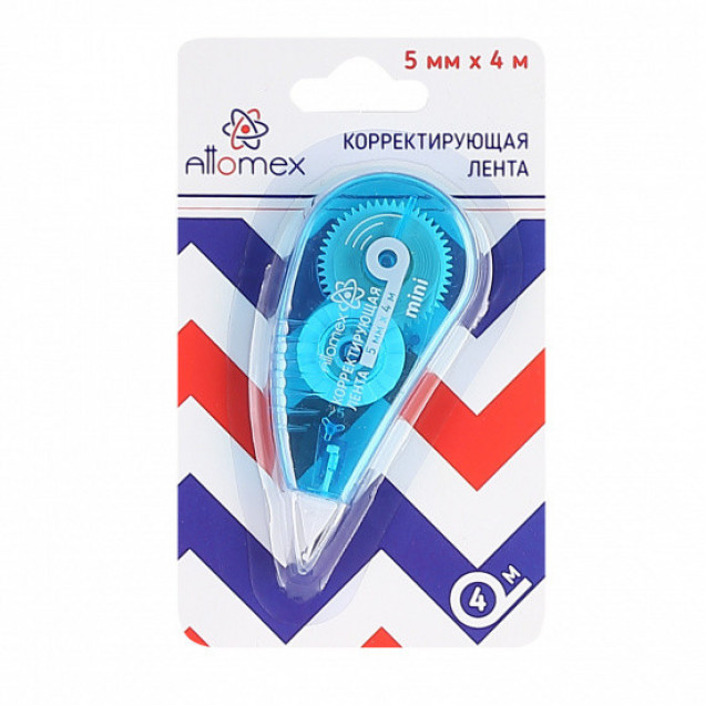 Корректирующая лента "Attomex" 5мм*04м в картонном блистере 4062101