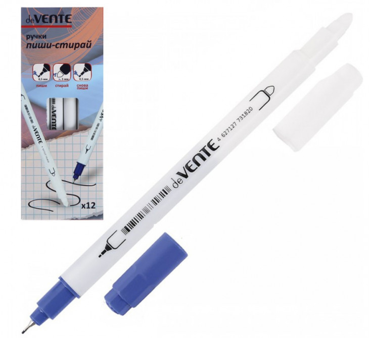 Ручка капилярная DEVENTE "Пиши-стирай" 0.5/3 мм двухстороняя (арт. 5060700)