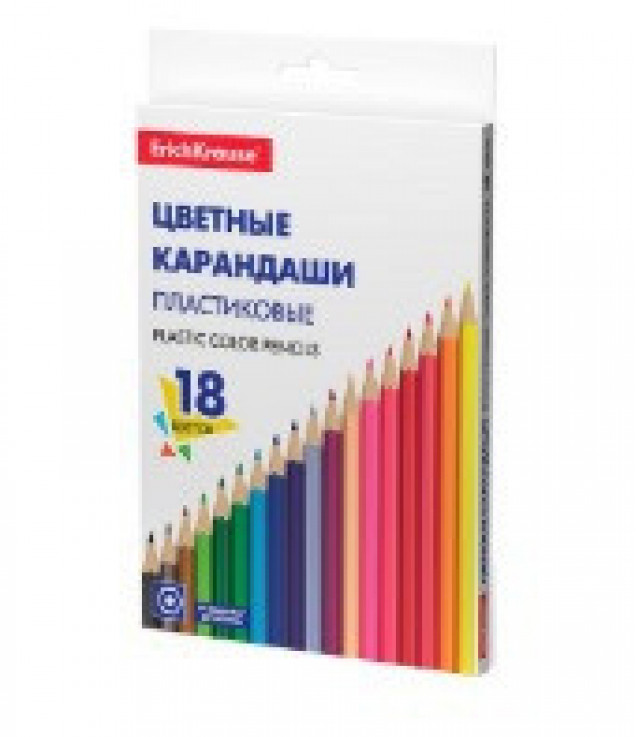 Карандаши пластик 18цв "Basic" карт упак е/п ERICH KRAUSE
53362