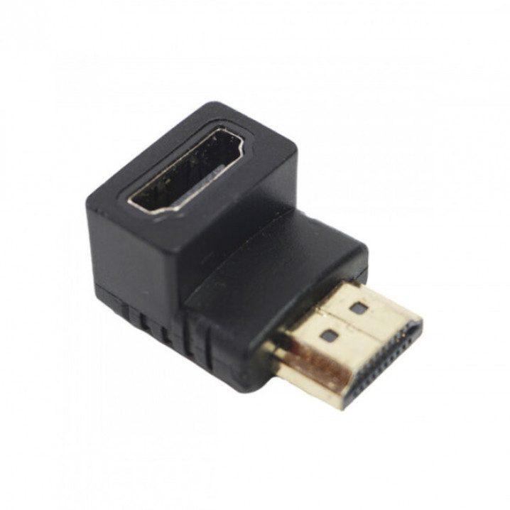 Переходник HDMI штекер-HDMI гнездо угловой 100=