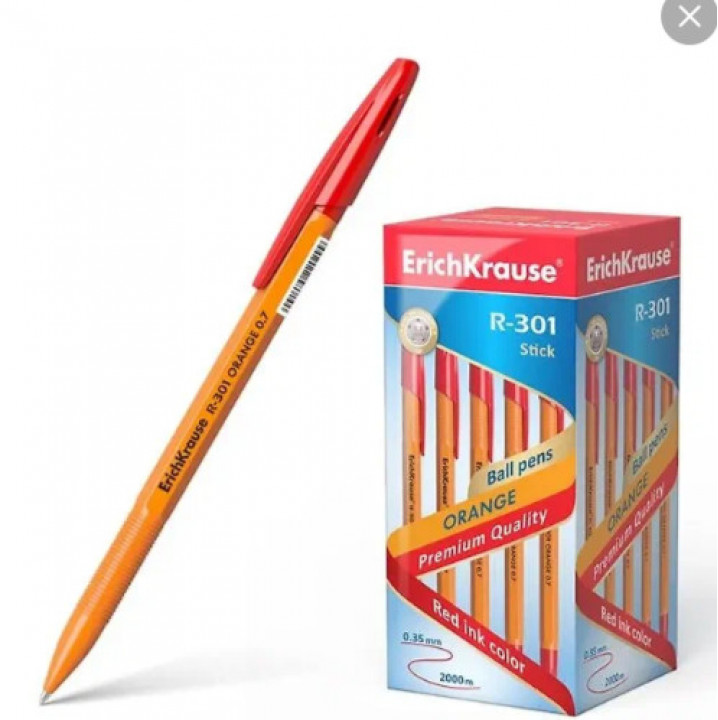Ручка шариковая R-301 Orange Stick&Grip 0.7, цвет чернил красный