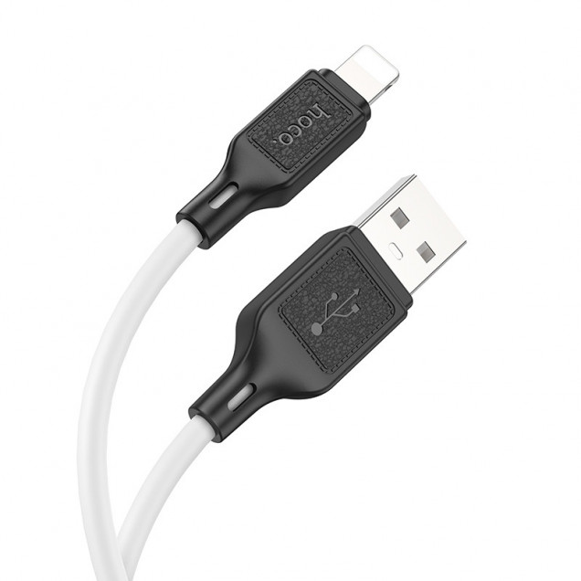 Кабель HOCO USB-iPhone5/6/7 X90 Cool, 2.4А, 1 м, белый