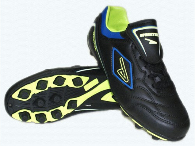 Футбольные бутсы с круглыми шипами SPRINTER BLACK :AX5566-45
