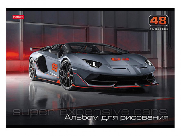 АЛЬБОМ для рисования 48л А4ф на скобе серия -АвтоЛюкс- 062540