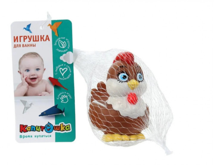Игрушка для ванны "Курочка" в сетке