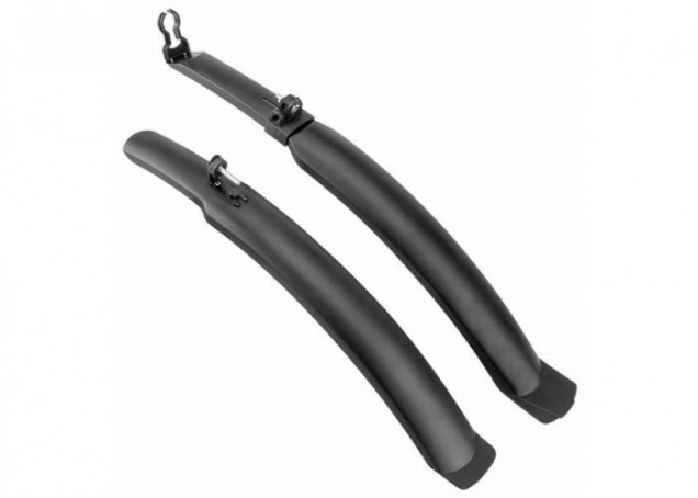 Крылья пластик удлинен. 26" черные аналог Stels