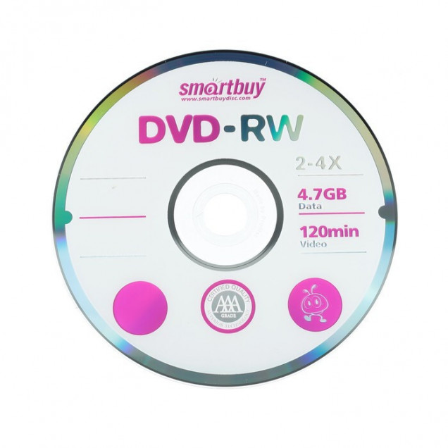 Диск Smartbuy DVD+RW 4,7 GB 4x CB/100
