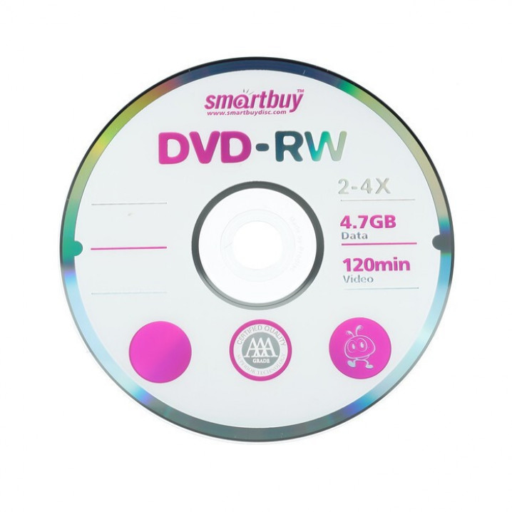 Диск Smartbuy DVD+RW 4,7 GB 4x CB/100