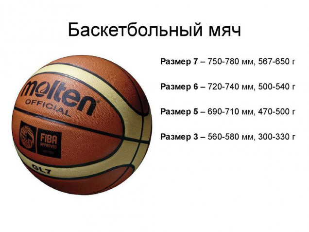 Мяч баскетбольный MINSA, размер 7, 645 гр