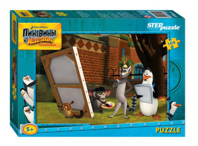 Пазлы STEP PUZZLE "Пингвины из Мадагаскара" 104 детали