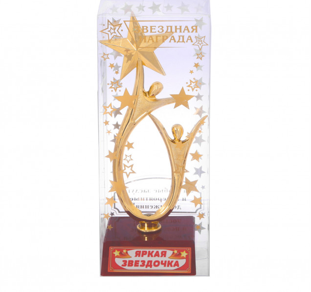 Кубок "Яркая звездочка", люди со звездой, 18 х 6 см