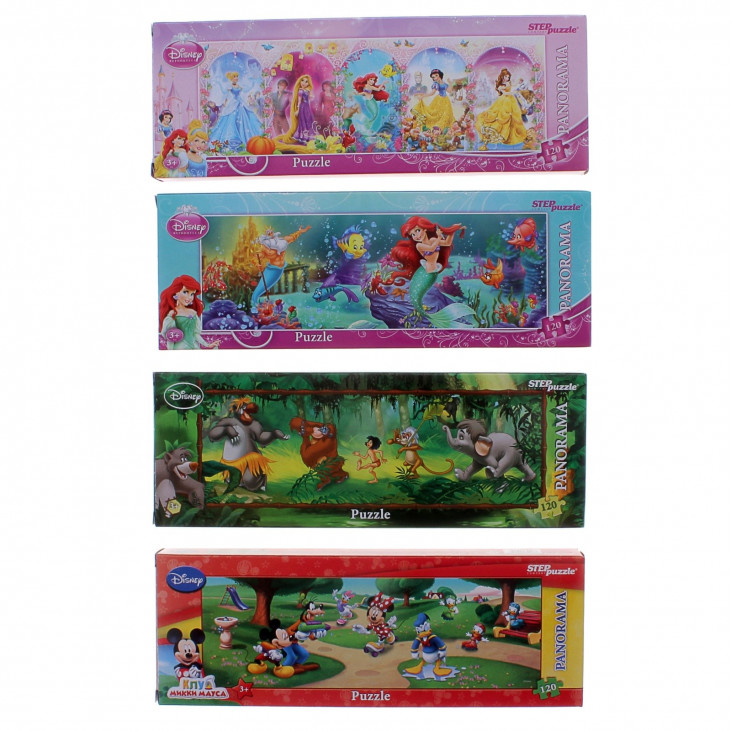 Пазлы STEP PUZZLE Disney "Panorama" в ассортименте 120 деталей