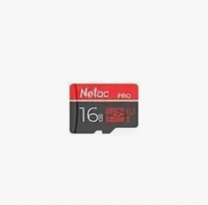 Карта памяти Netac MicroSD 16GB P500  Extreme Pro  Class 10 UHS-I U1 V10 (100 Mb/s) без адаптера