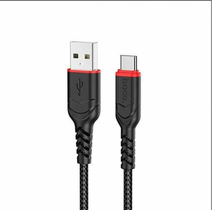 Кабель HOCO "Victory X59" USB micro USB 2.4А 1м нейлон черный