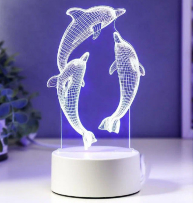 Светильник «Дельфины» LED RGB от сети RISALUX