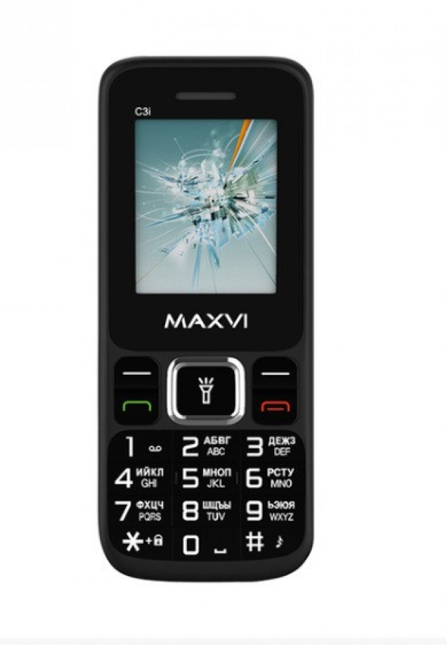 Мобильный телефон Maxvi C3i marengo  (БЕЗ СЗУ в комплекте ) (2 sim, Экран 1.77, Фонарик, Батарея 800 мАч, темно-синий)
