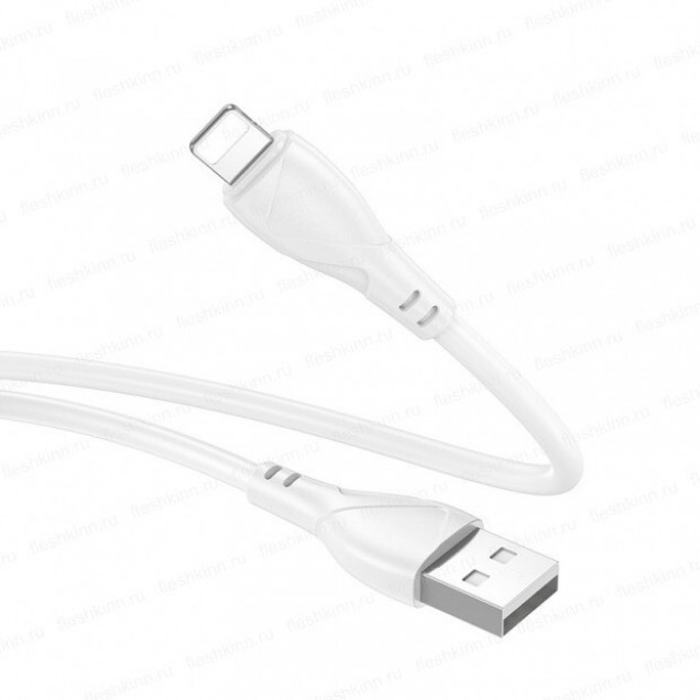 Кабель BOROFONE BX121 Energy, USB - 8-pin, 1.0м, 2.4A,  белый