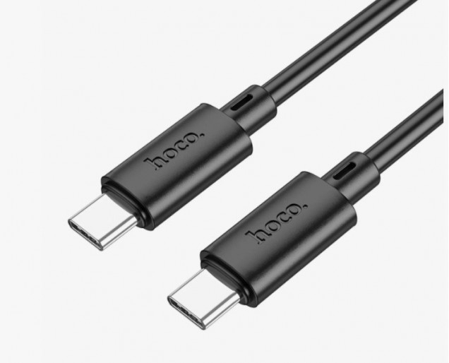 Кабель HOCO X88 Gratified, Type-C - Type-C, 1.0м, круглый, PD60W, цвет: чёрный