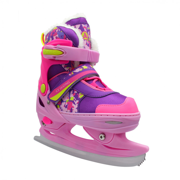 Раздвижные коньки Crispy Pink (с мехом) (L (37-40))