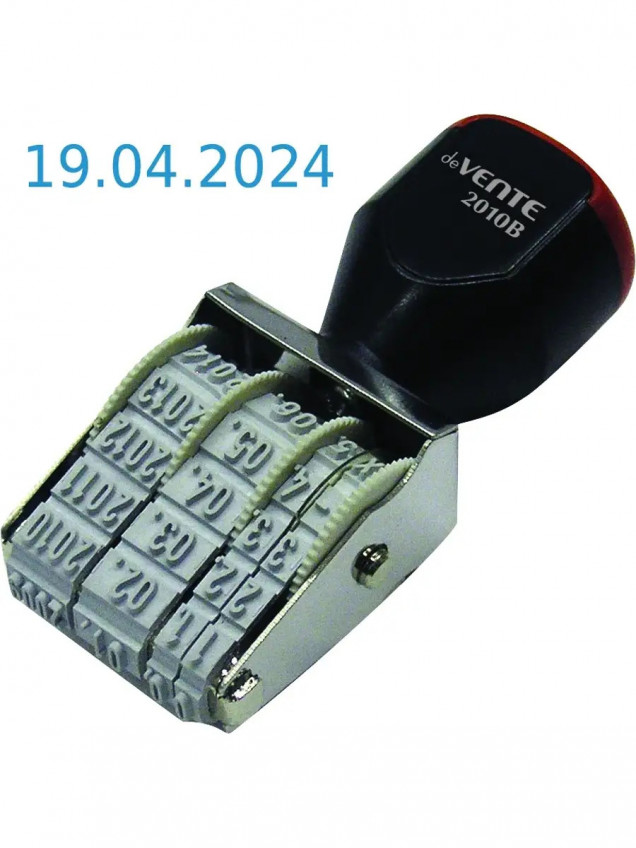Датер ручной 2010B, 4 мм, цифровое отображение месяца, ленточный, в блистере (10702070/311024/5106761,Китай )