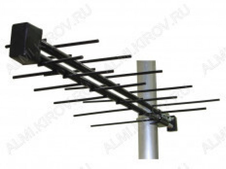 Антенна наружная Альфа Н111A-02F-5V активная ELECTRONICS ДМВ/DVB-T2; 15dВ; питание 5V от ресивера; без кабеля; F-разъем