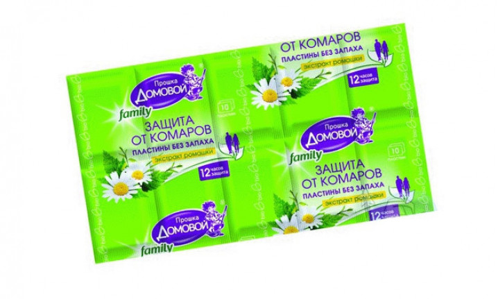 Пластины ДОМОВОЙ ПРОШКА "Family" от комаров 10 шт