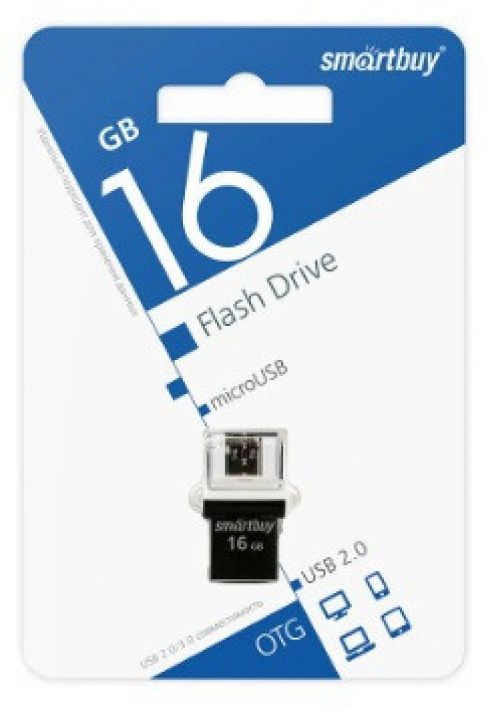 Флешка Smart Buy 16GB OTG POKO series Black