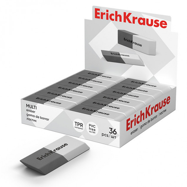 Ластик ErichKrause Multi (в коробке по 36 шт.)  60759
