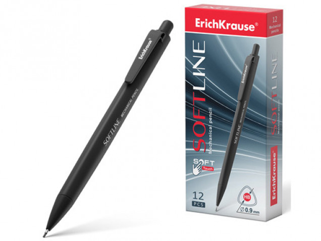 Карандаш механический ErichKrause® SoftLine 0.9 мм, НВ (в коробке по 12 шт.) 48181