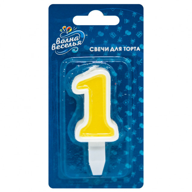 Свеча-цифра Люминисцентная, 8см