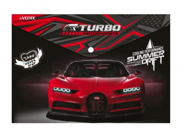 Папка-конверт на кнопке "deVENTE.Turbo" A3 (455x325 мм), 200 мкм, непрозрачная с рис. 3079284