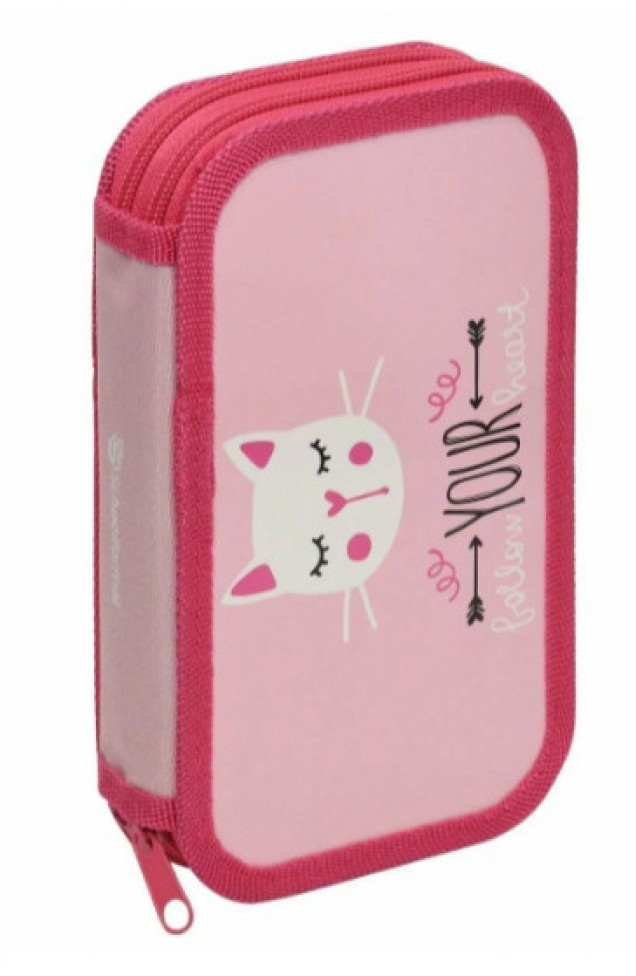 Пенал 2 секц. Schoolformat LITTLE KITTEN 190х105 молния