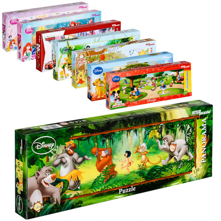 Пазлы STEP PUZZLE Disney "Panorama" в ассортименте 120 деталей