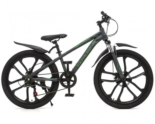 Велос  24" EQUIVALENT CROSS PRO MD (ЛИТЫЕ ДИСКИ) (6-ск.) (рама 12) Черный мат (МЯГКАЯ УПАКОВКА)