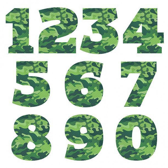 Цифра 34"/86см"вес. пр"зол сереб,комуфляж радужн