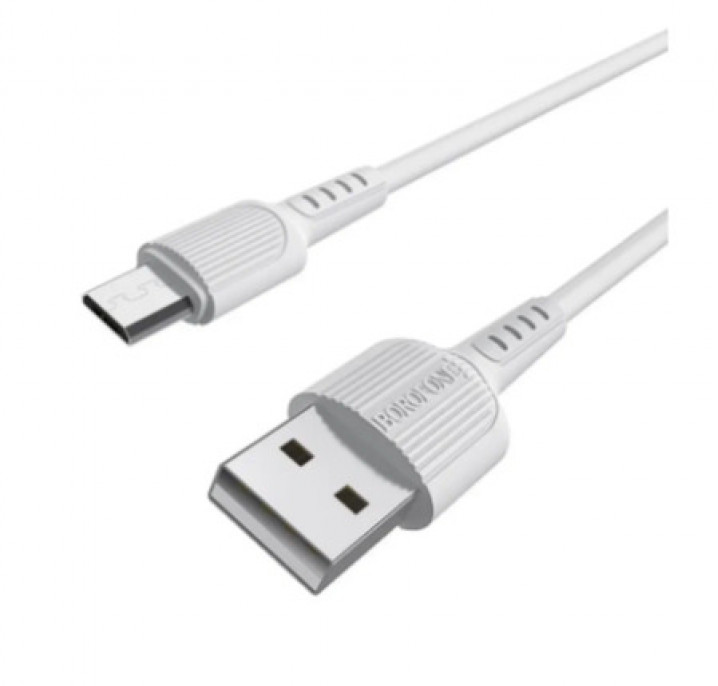 Borofone BX115 Lotto, USB - микро USB, 1.0м, 2.4A, цвет: белый