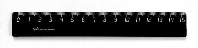 Линейка пластиковая, 15 см. черная, в инд.упак.с европодвесом, арт.XXF11154